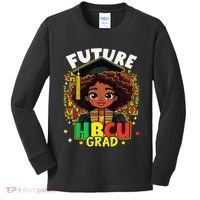 Future Hbcu Grad Black Girl Afro Black History Month Kids Long Sleeve Shirt thumb 0