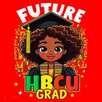 Future Hbcu Grad Black Girl Afro Black History Month Santa Hat thumb 1