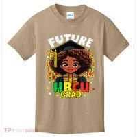 Future Hbcu Grad Black Girl Afro Black History Month Kids T-Shirt thumb 0