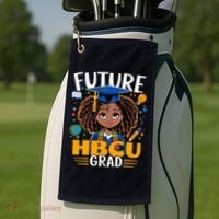 Future HBCU Grad Black Girl Graduation HBCU Golf Towel thumb 2