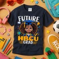 Future HBCU Grad Black Girl Graduation HBCU Kids T-Shirt thumb 3