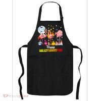 Flamingo Happy HalloThanksmas Funny Halloween Thanksgiving Apron thumb 0