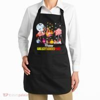 Flamingo Happy HalloThanksmas Funny Halloween Thanksgiving Apron thumb 2