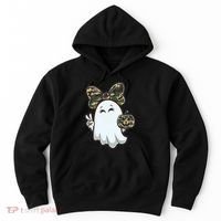 Funny Hello Hunting Season Halloween Camouflage Camo Ghost Hoodie thumb 0