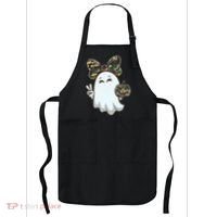 Funny Hello Hunting Season Halloween Camouflage Camo Ghost Apron thumb 0