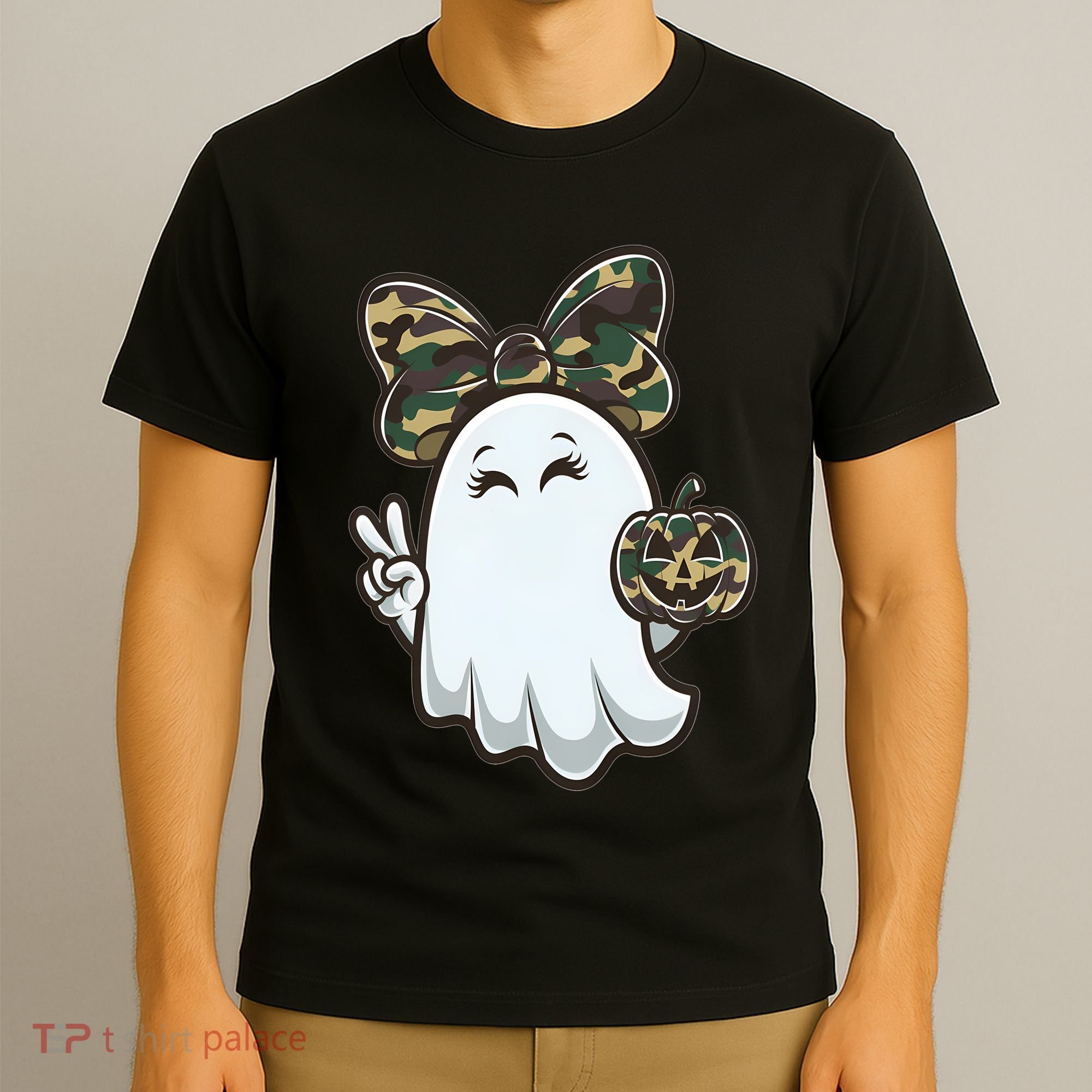 Funny Hello Hunting Season Halloween Camouflage Camo Ghost T-Shirt