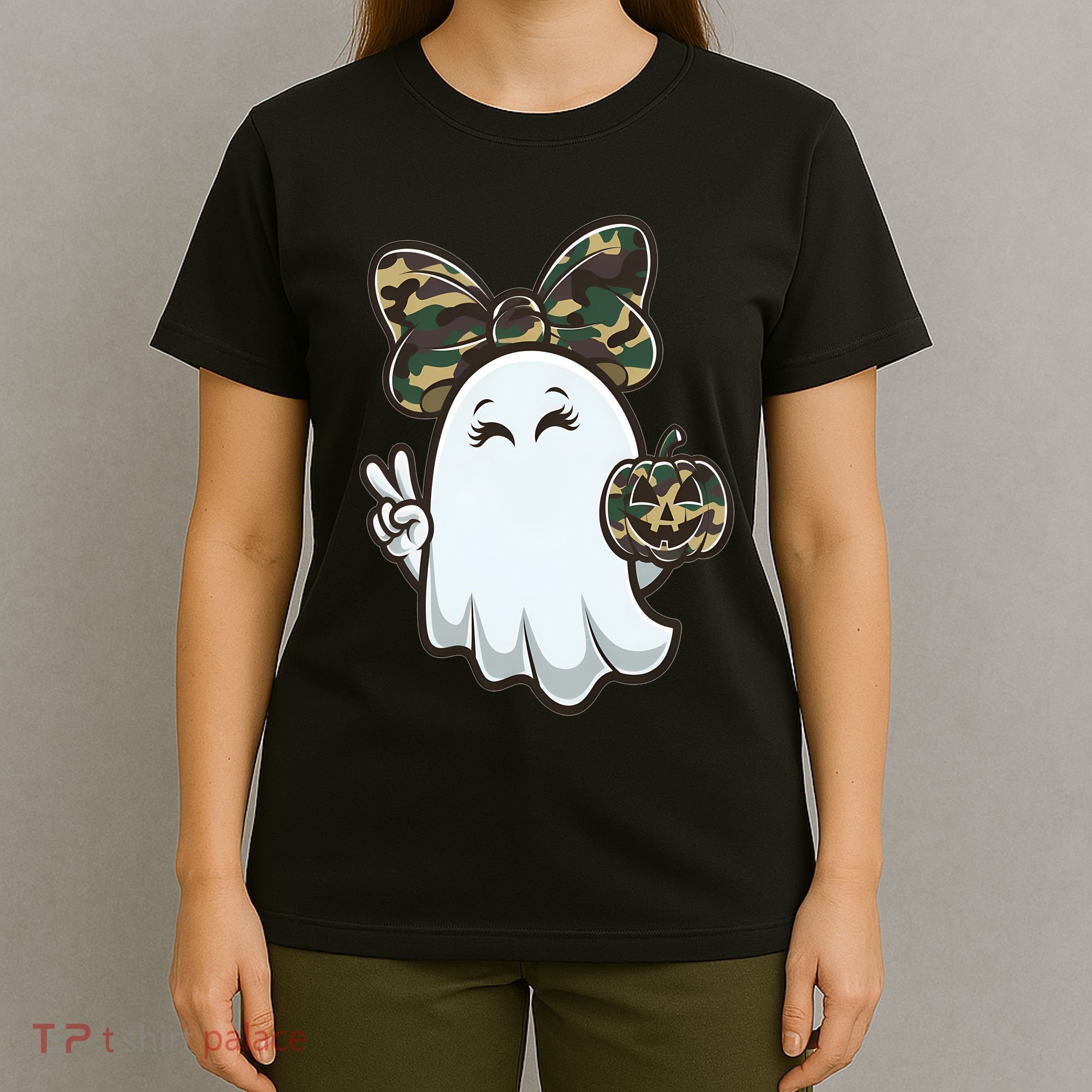 Funny Hello Hunting Season Halloween Camouflage Camo Ghost T-Shirt