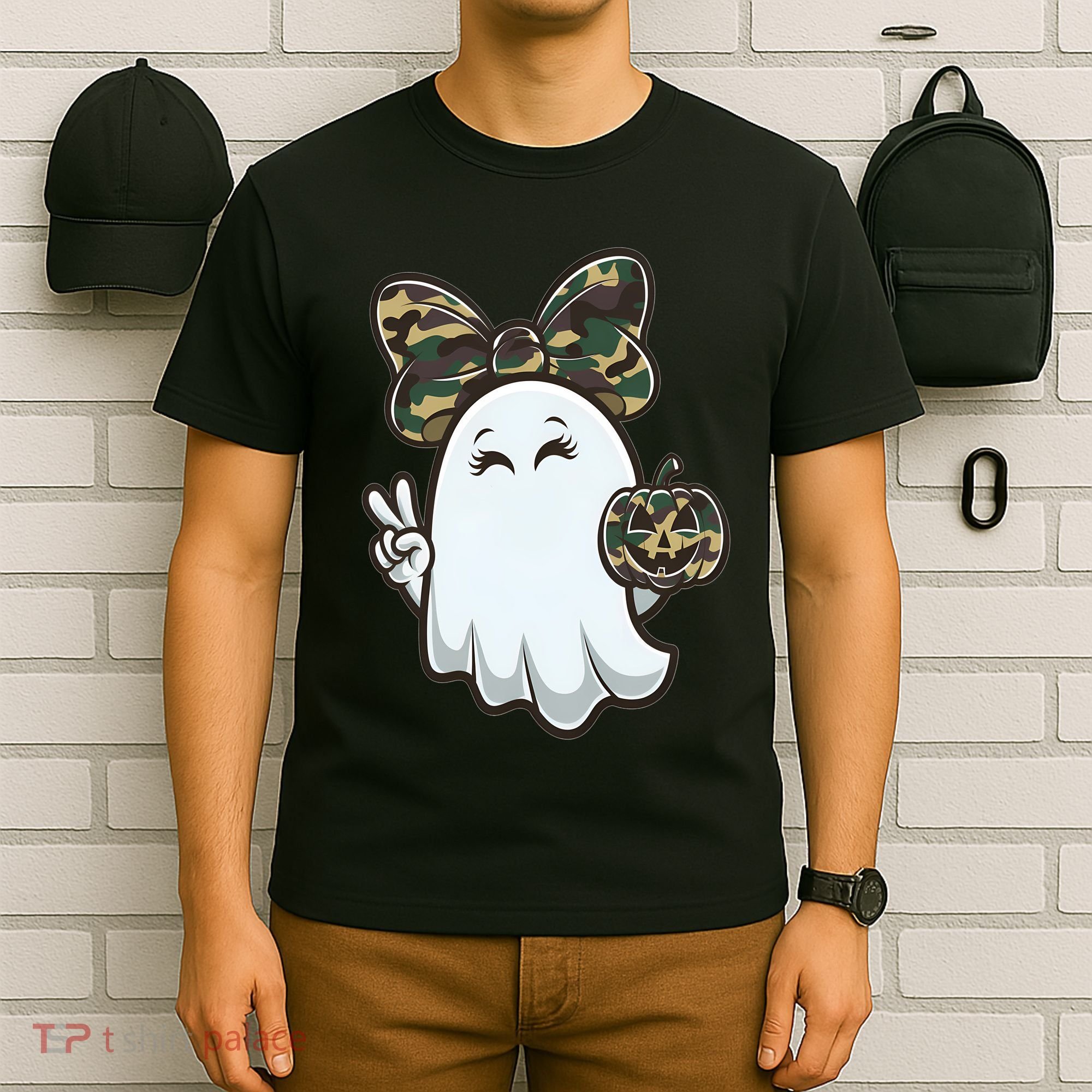 Funny Hello Hunting Season Halloween Camouflage Camo Ghost T-Shirt
