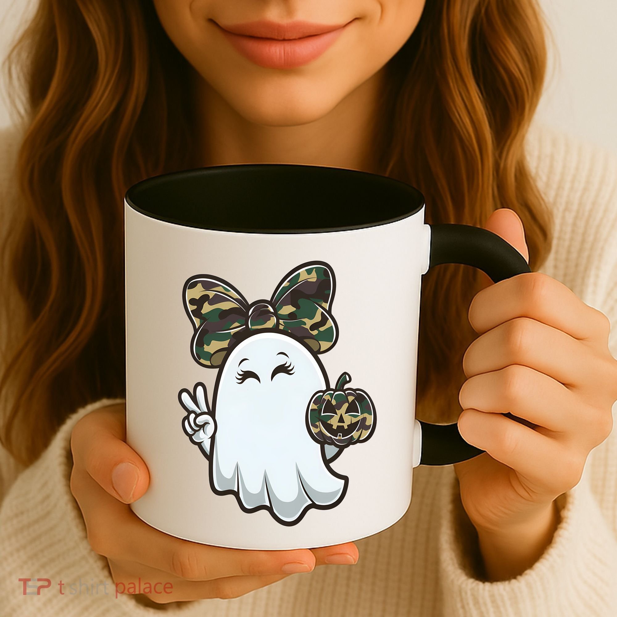 Funny Hello Hunting Season Halloween Camouflage Camo Ghost Coffee Mug