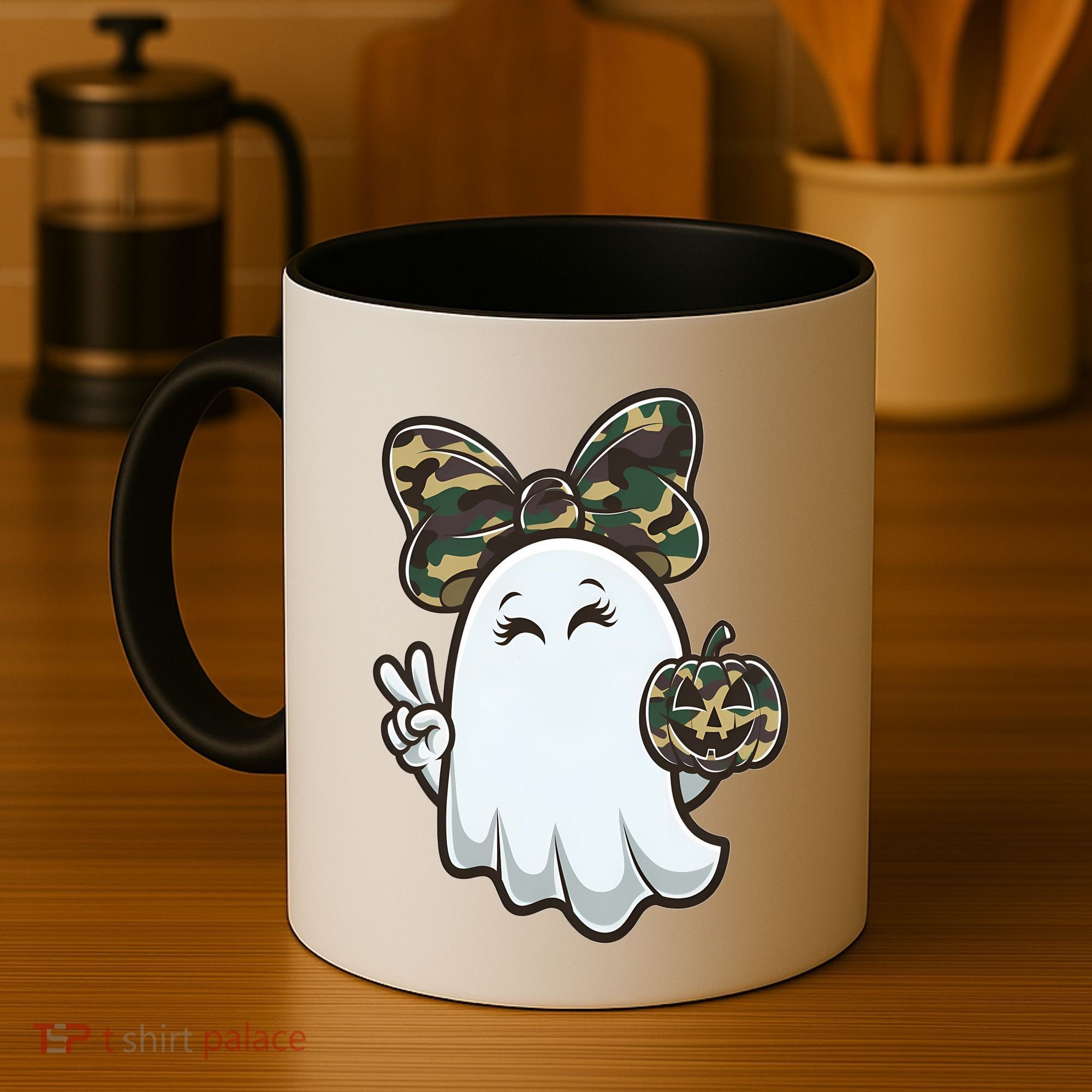 Funny Hello Hunting Season Halloween Camouflage Camo Ghost Coffee Mug