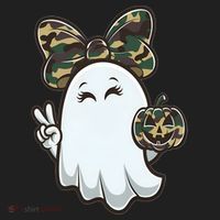 Funny Hello Hunting Season Halloween Camouflage Camo Ghost Beanie thumb 2