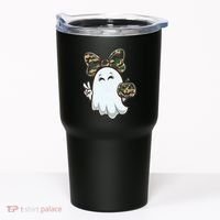 Funny Hello Hunting Season Halloween Camouflage Camo Ghost Tumbler thumb 0