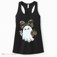 Funny Hello Hunting Season Halloween Camouflage Camo Ghost Women's Tank Top thumb 0
