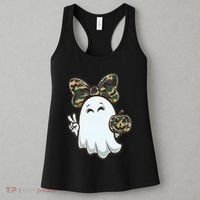 Funny Hello Hunting Season Halloween Camouflage Camo Ghost Women's Tank Top thumb 3