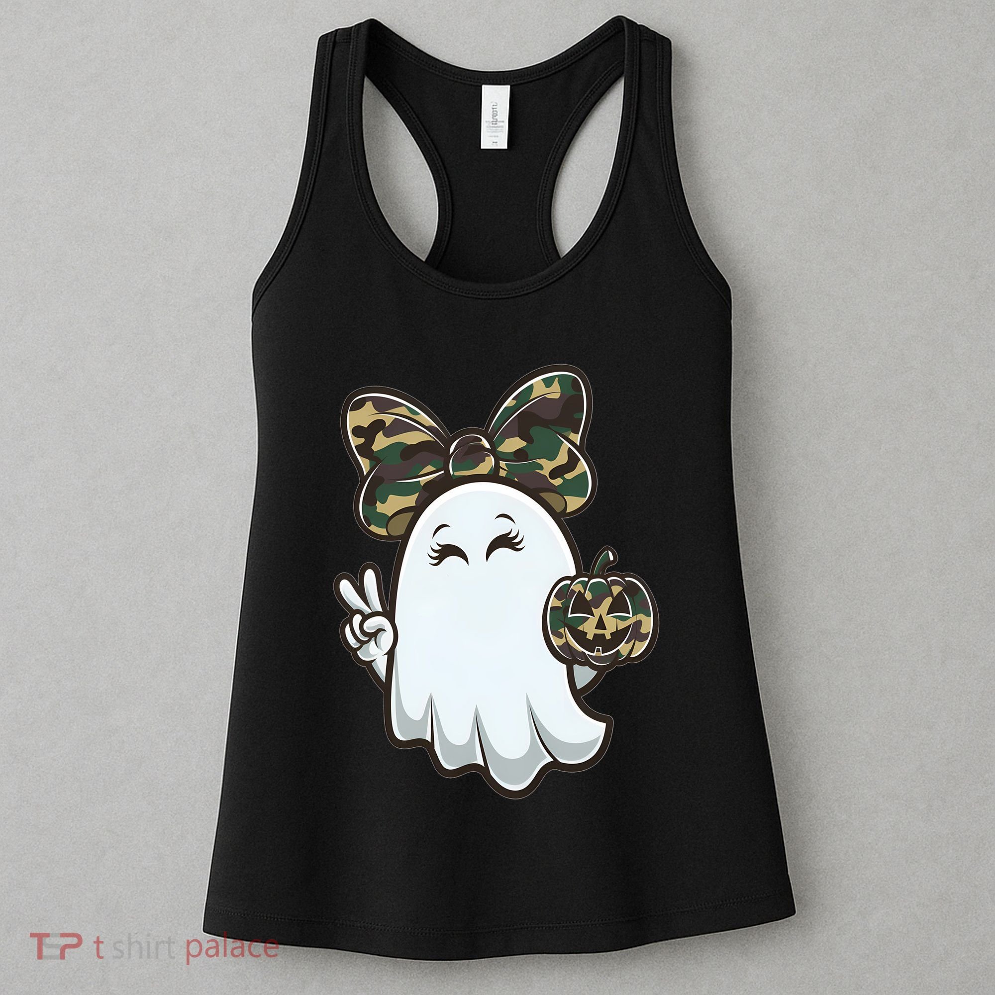 Funny Hello Hunting Season Halloween Camouflage Camo Ghost Women's Tank Top