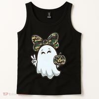 Funny Hello Hunting Season Halloween Camouflage Camo Ghost Tank Top thumb 2
