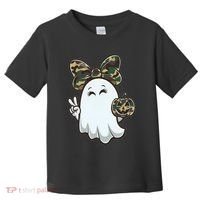 Funny Hello Hunting Season Halloween Camouflage Camo Ghost Toddler T-Shirt thumb 0
