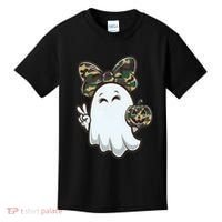 Funny Hello Hunting Season Halloween Camouflage Camo Ghost Kids T-Shirt thumb 0