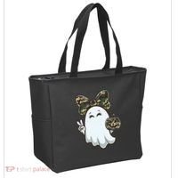 Funny Hello Hunting Season Halloween Camouflage Camo Ghost Tote Bag thumb 2