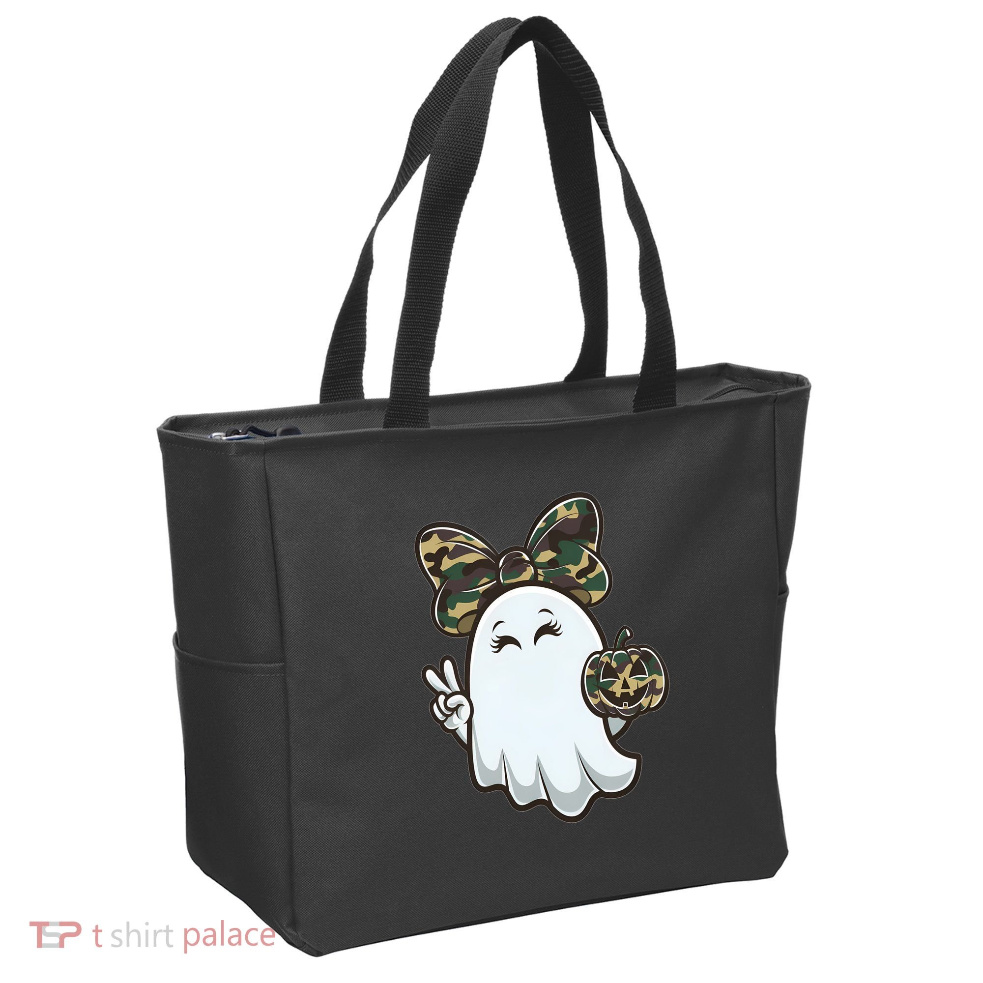 Funny Hello Hunting Season Halloween Camouflage Camo Ghost Tote Bag