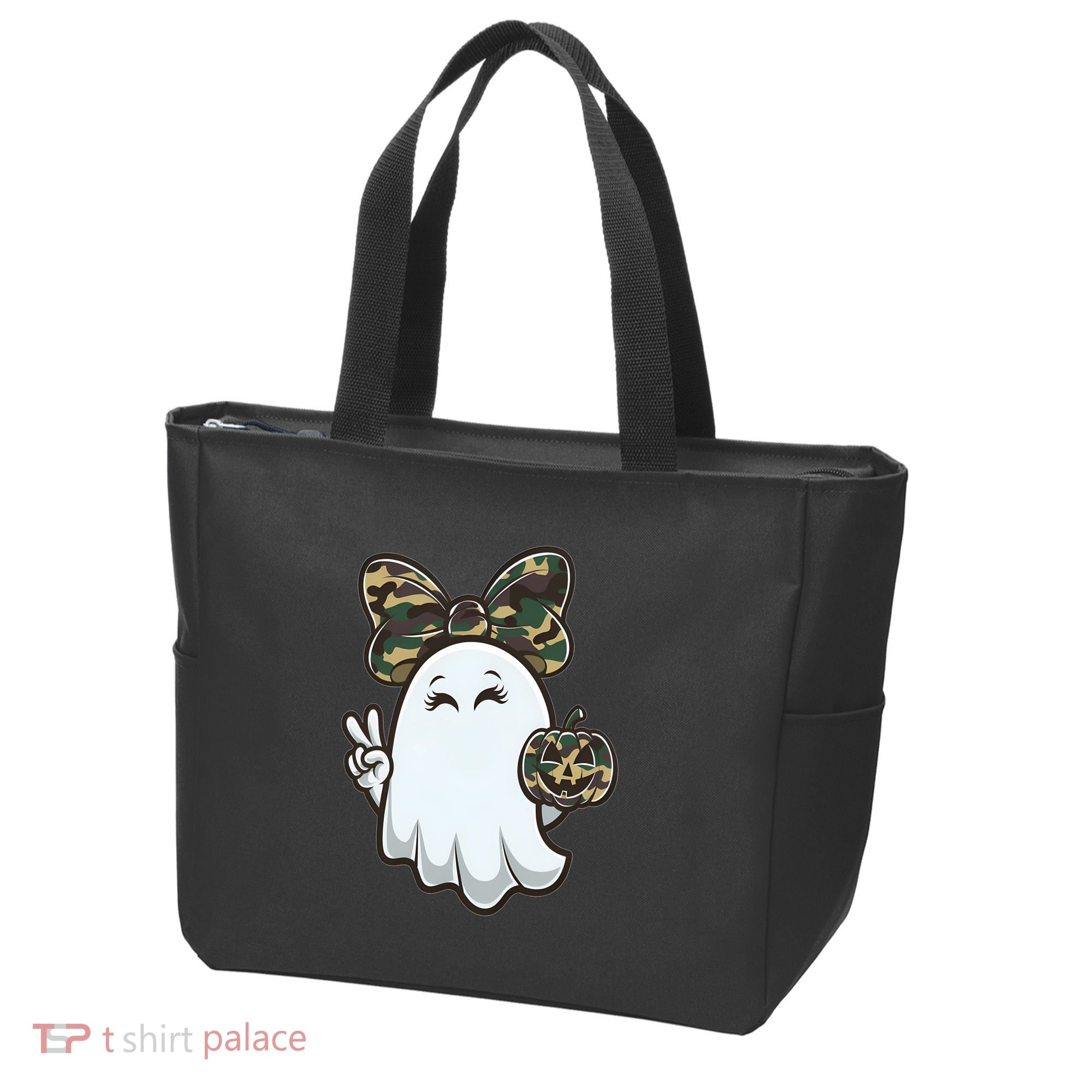 Funny Hello Hunting Season Halloween Camouflage Camo Ghost Tote Bag