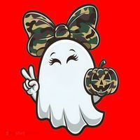 Funny Hello Hunting Season Halloween Camouflage Camo Ghost Santa Hat thumb 1
