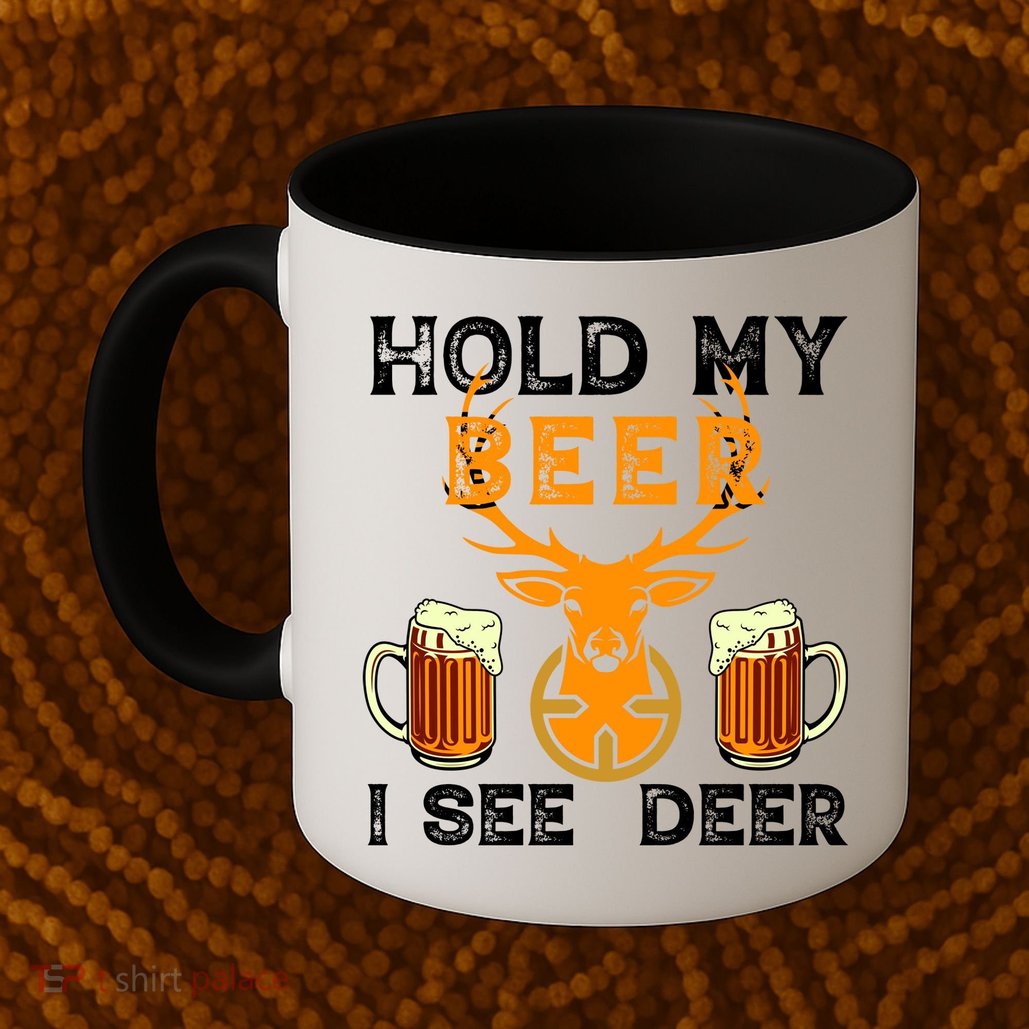 Funny Hunting Hold My Beer I See A Deer Coffee Mug