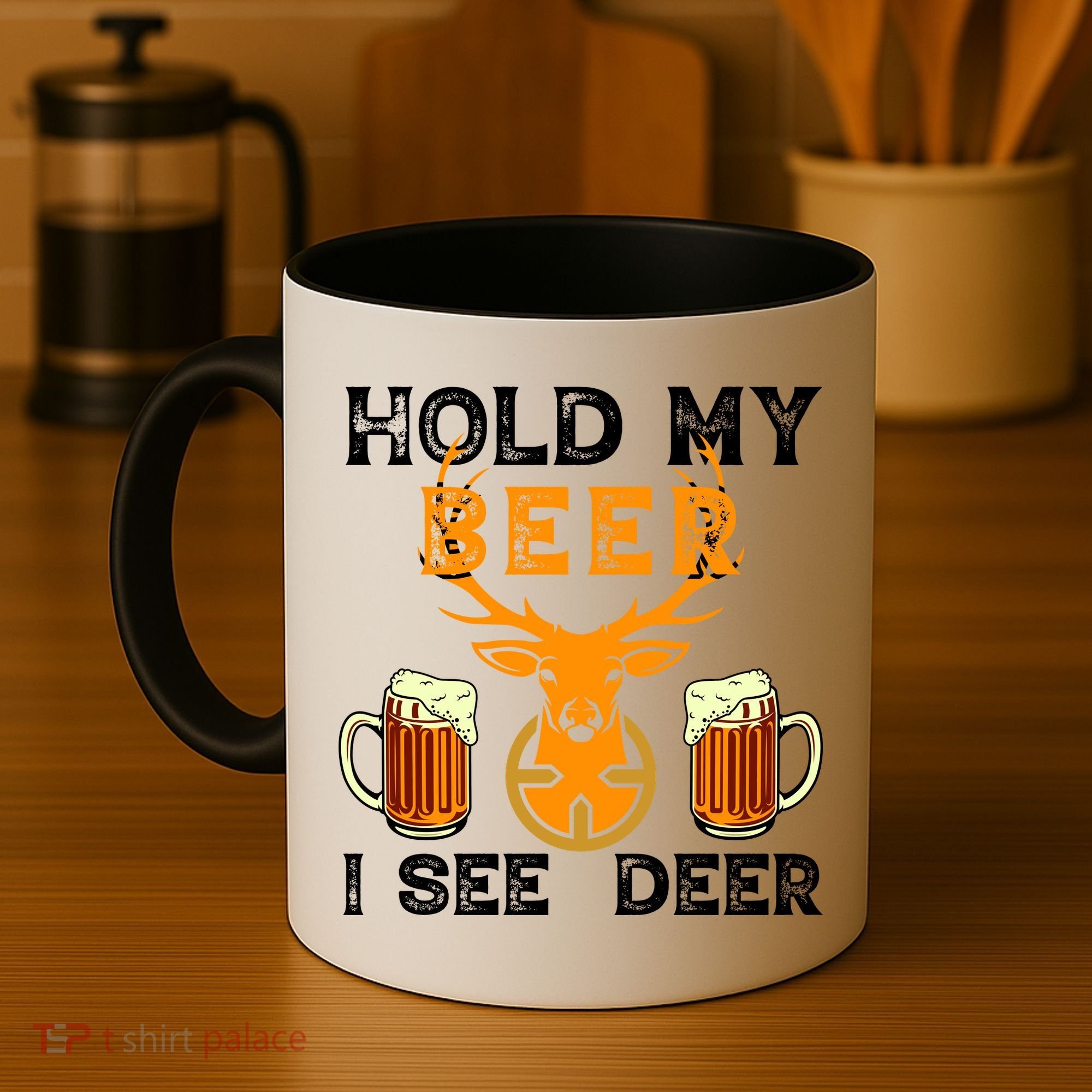 Funny Hunting Hold My Beer I See A Deer Coffee Mug