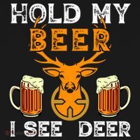 Funny Hunting Hold My Beer I See A Deer Women's Hoodie thumb 2