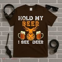 Funny Hunting Hold My Beer I See A Deer T-Shirt thumb 5