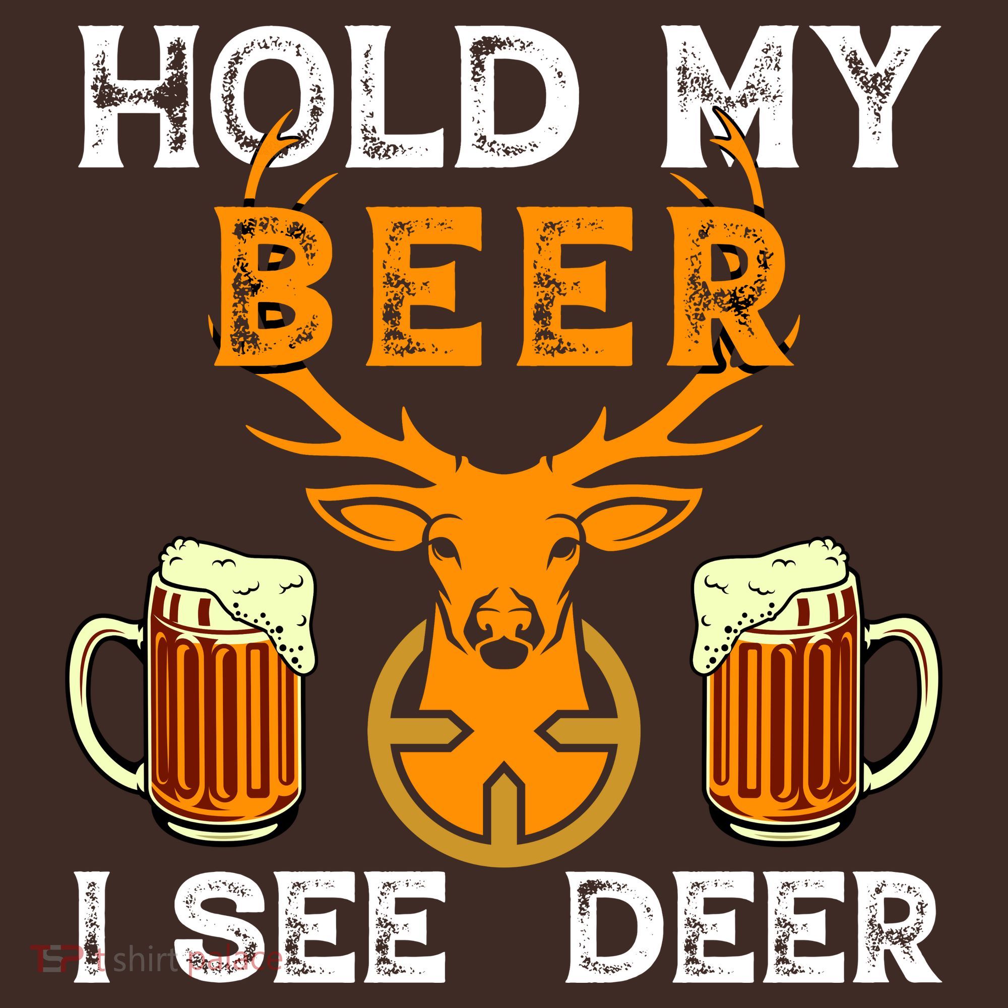Funny Hunting Hold My Beer I See A Deer T-Shirt