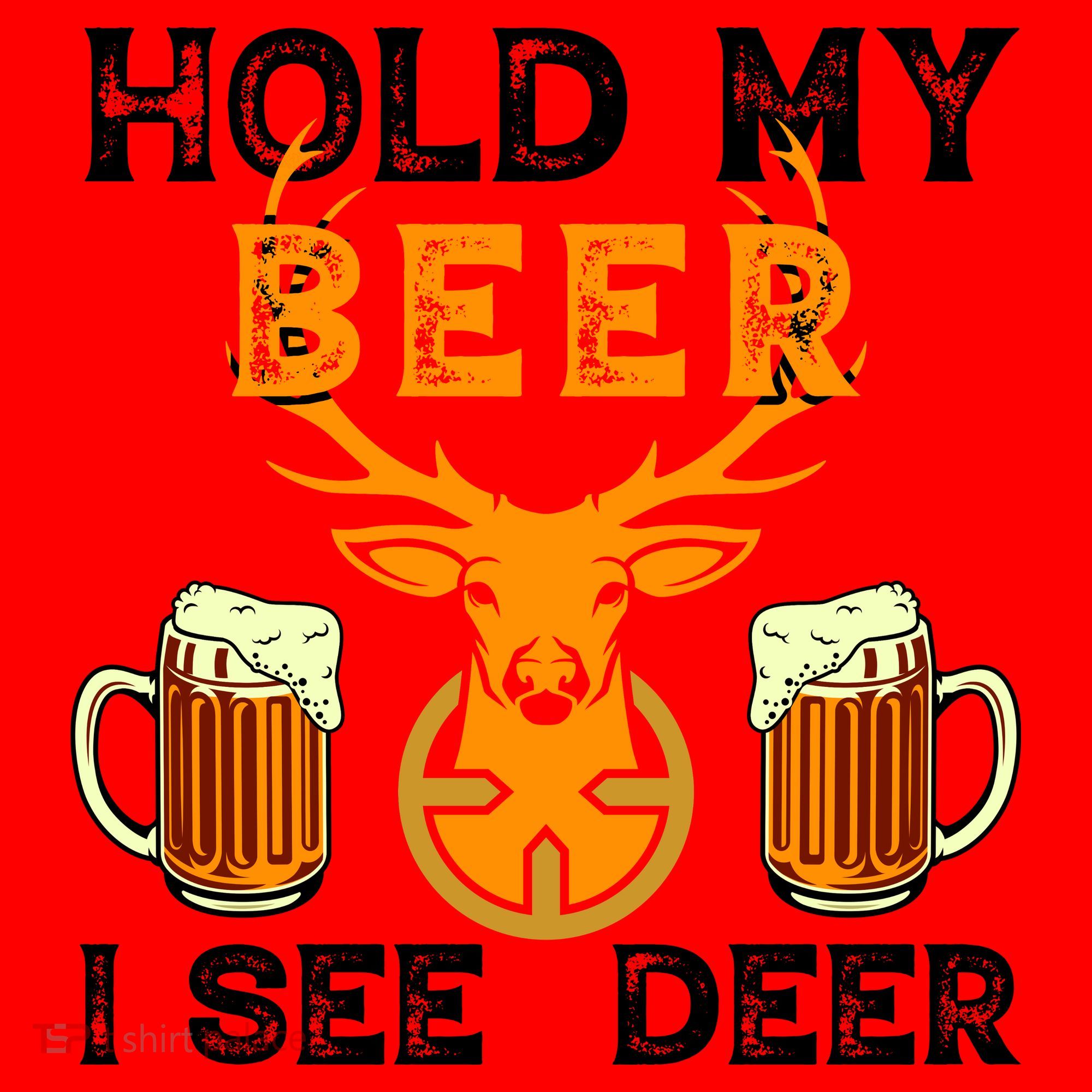 Funny Hunting Hold My Beer I See A Deer Santa Hat