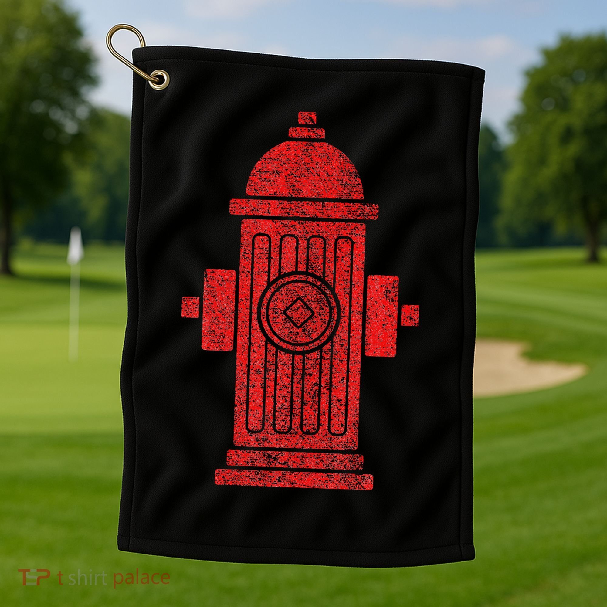 FIRE HYDRANT HALLOWEEN COSTUME PRETEND IM A FIRE HYDRANT Golf Towel