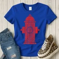 FIRE HYDRANT HALLOWEEN COSTUME PRETEND IM A FIRE HYDRANT Women's T-Shirt thumb 3