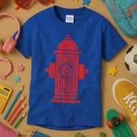 FIRE HYDRANT HALLOWEEN COSTUME PRETEND IM A FIRE HYDRANT Kids T-Shirt thumb 3