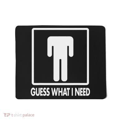 Funny Head Headless Man Frame Icon Guess What I Need Mousepad