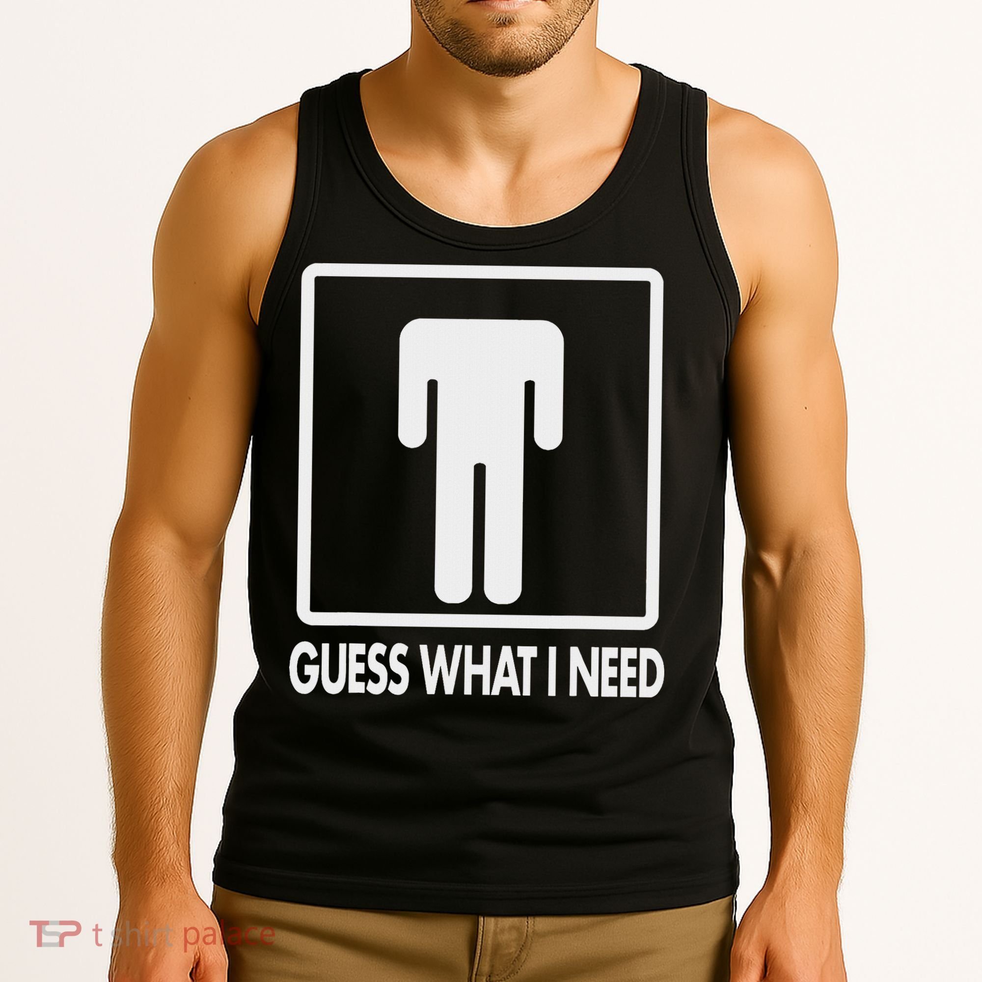 Funny Head Headless Man Frame Icon Guess What I Need Tank Top