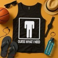 Funny Head Headless Man Frame Icon Guess What I Need Tank Top thumb 4