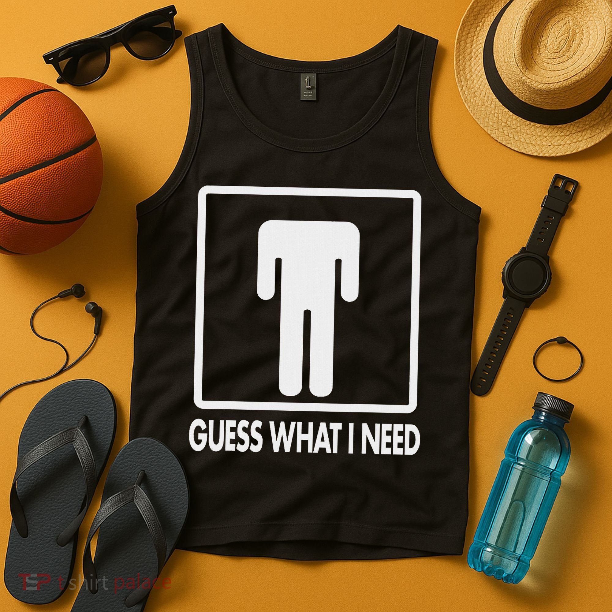 Funny Head Headless Man Frame Icon Guess What I Need Tank Top