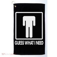 Funny Head Headless Man Frame Icon Guess What I Need Golf Towel thumb 0