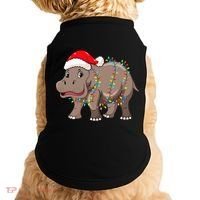 Festive Hippopotamus Hat for Christmas Lovers Doggie Tank thumb 0