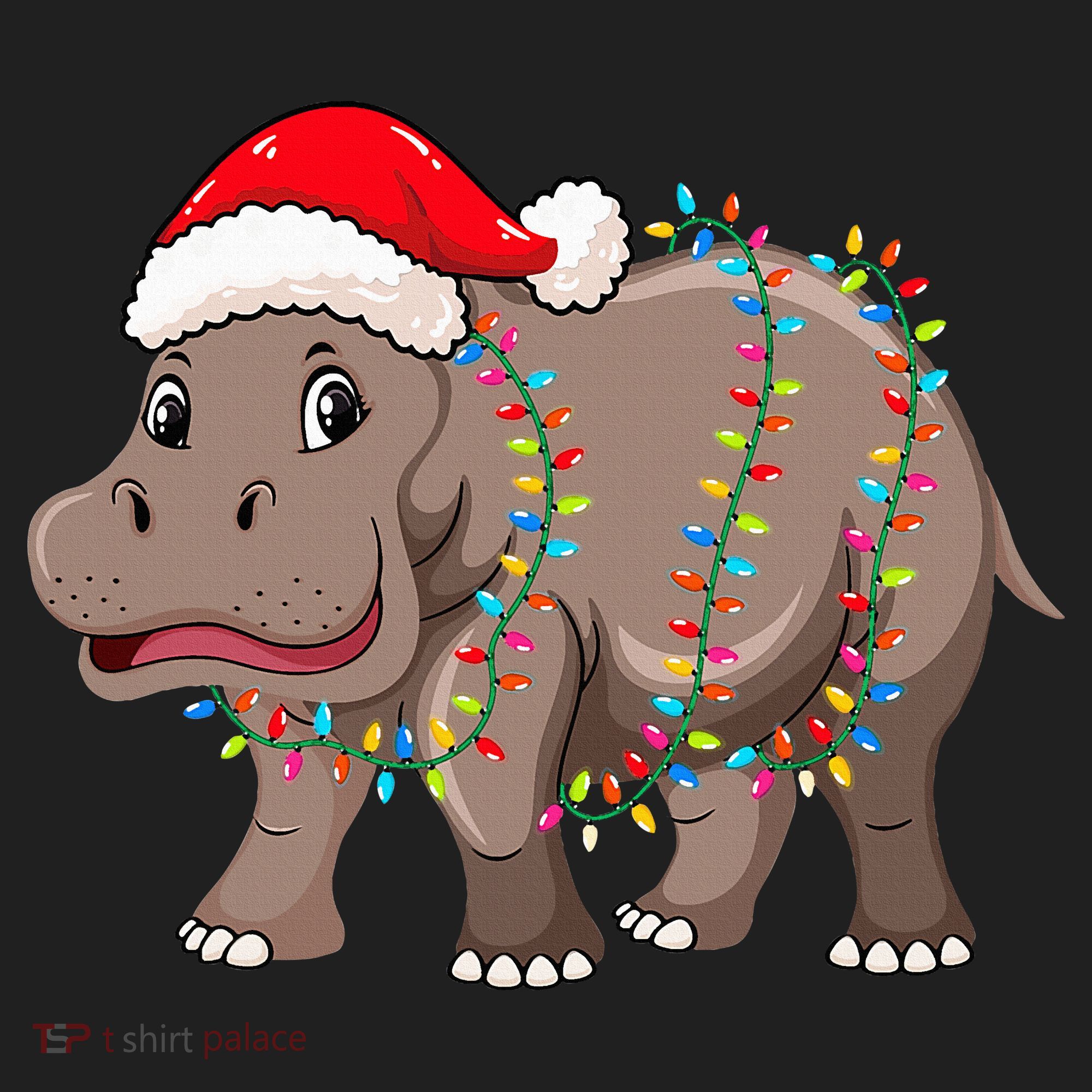 Festive Hippopotamus Hat for Christmas Lovers Hat