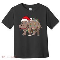Festive Hippopotamus Hat for Christmas Lovers Toddler T-Shirt thumb 0