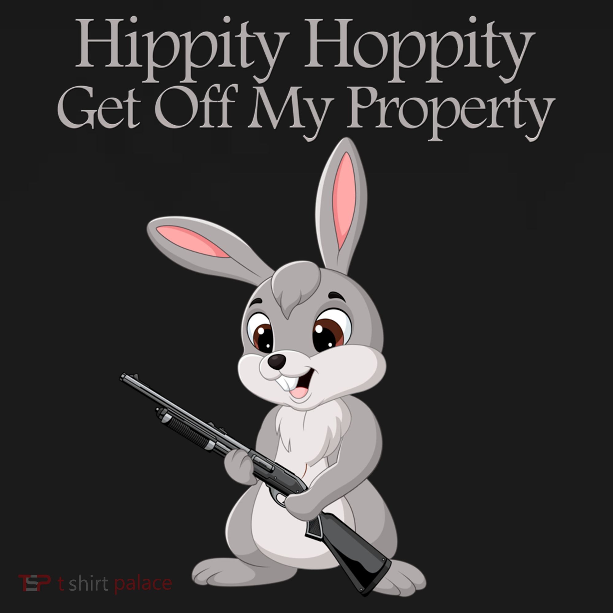 Funny Hippity Hoppity Get Off My Property Gift Doggie Tank