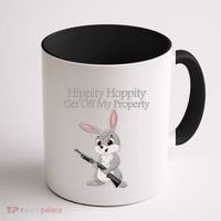 Funny Hippity Hoppity Get Off My Property Gift Coffee Mug thumb 1