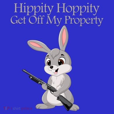 Funny Hippity Hoppity Get Off My Property Gift Premium T-Shirt