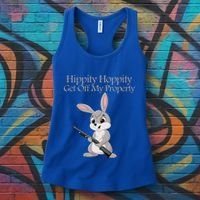Funny Hippity Hoppity Get Off My Property Gift Women's Tank Top thumb 3