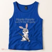 Funny Hippity Hoppity Get Off My Property Gift Tank Top thumb 2