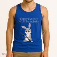 Funny Hippity Hoppity Get Off My Property Gift Tank Top thumb 3