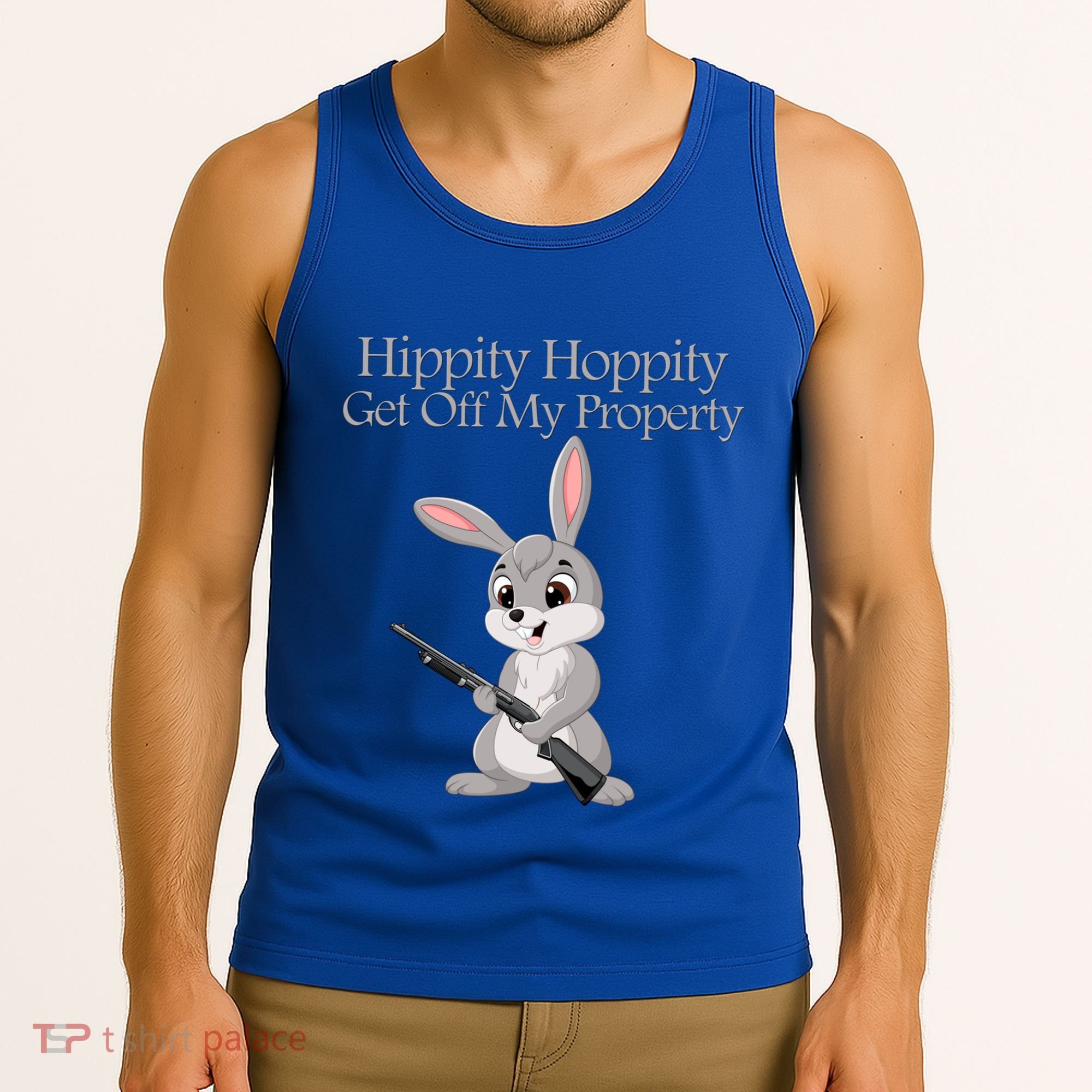 Funny Hippity Hoppity Get Off My Property Gift Tank Top